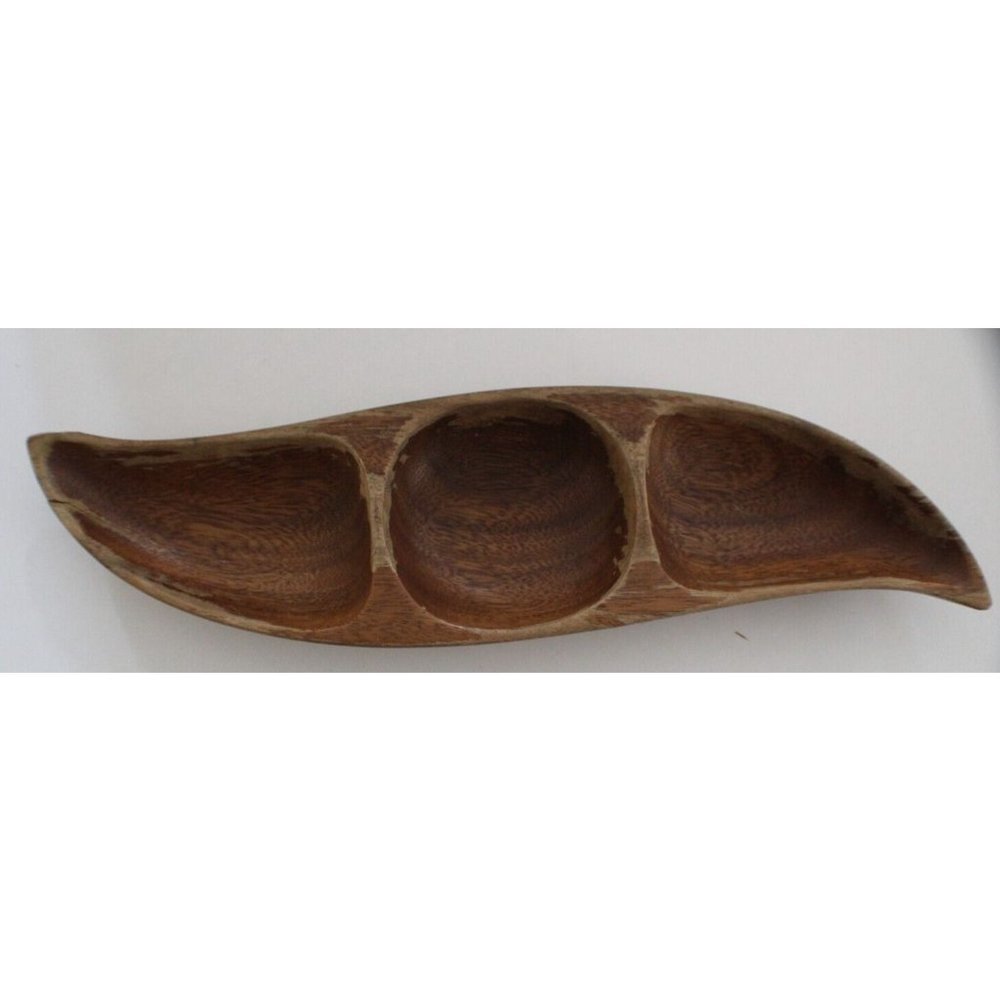 Vintage Monkey Pod Wood Snack Tray